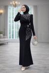 Luna Tesettür Abiye Siyah