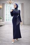 Luna Tesettür Abiye Lacivert