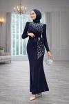 Luna Tesettür Abiye Lacivert