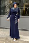 Luna Tesettür Abiye Lacivert