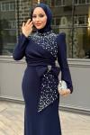 Luna Tesettür Abiye Lacivert
