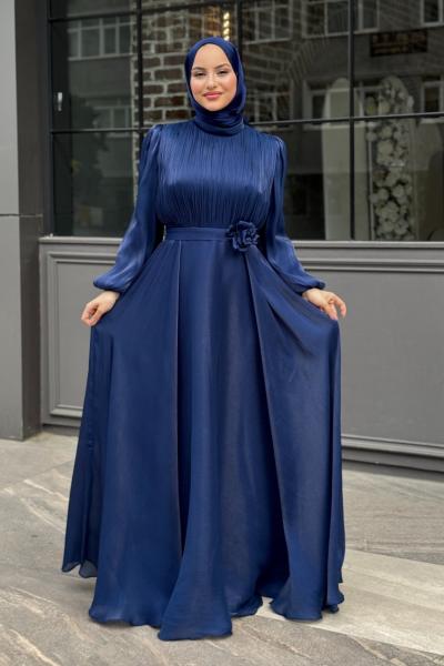 Belinay Tesettür Abiye Lacivert