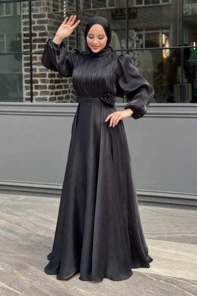 Belinay Tesettür Abiye Siyah
