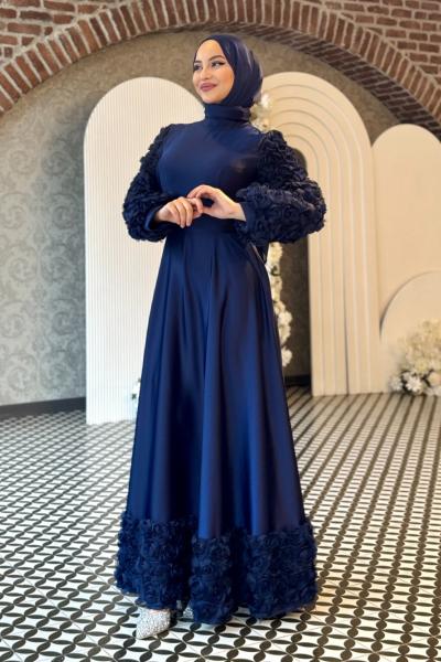 Seda Tesettür Abiye Lacivert