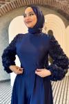 Seda Tesettür Abiye Lacivert