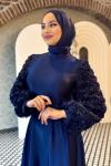 Seda Tesettür Abiye Lacivert