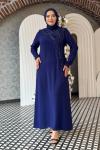 Elvan  Tesettür Abiye Lacivert