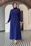 Elvan  Tesettür Abiye Lacivert
