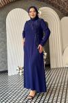 Elvan  Tesettür Abiye Lacivert