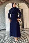 Rana Tesettür Abiye Lacivert
