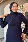 Rana Tesettür Abiye Lacivert