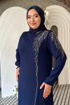 Feyza Tesettür Abiye Lacivert
