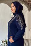 Feyza Tesettür Abiye Lacivert