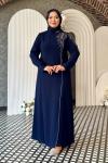 Feyza Tesettür Abiye Lacivert