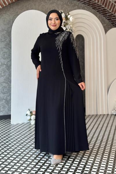 Feyza Tesettür Abiye Siyah