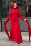 Gökçe Tesettür Abiye Kırmızı