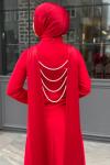 Gökçe Tesettür Abiye Kırmızı