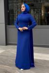 Gökçe Tesettür Abiye Saks Mavisi