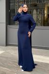 Gökçe Tesettür Abiye Lacivert
