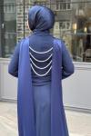 Gökçe Tesettür Abiye Lacivert