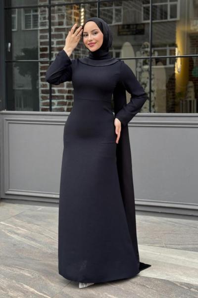 Gökçe Tesettür Abiye Siyah
