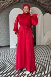 Simay Tesettür Abiye Kırmızı