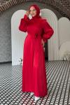 Simay Tesettür Abiye Kırmızı