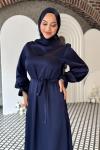 Simay Tesettür Abiye Lacivert