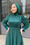 Nisa Tesettür abiye Zümrüt