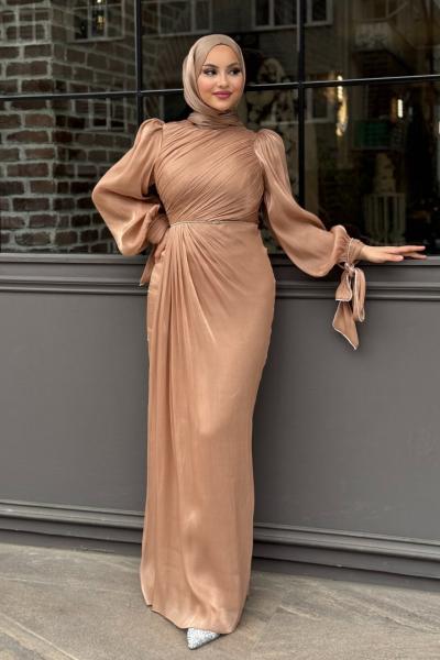 Asuman tesettür abiye Sütlü Kahve