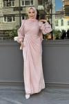Asuman tesettür abiye Pembe