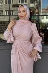 Asuman tesettür abiye Pembe