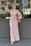 Asuman tesettür abiye Pembe