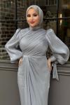 Asuman tesettür abiye Gri