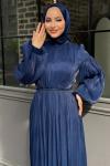 Dilay Tesettür Abiye Lacivert