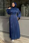 Dilay Tesettür Abiye Lacivert