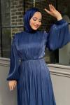 Dilay Tesettür Abiye Lacivert