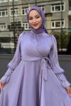 Nehir Tesettür Abiye Lila