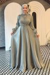 Sudenaz Tesettür Abiye Mint Yeşili