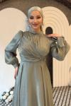 Sudenaz Tesettür Abiye Mint Yeşili