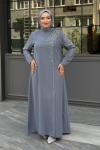 Didem Tesettür Abiye Gri