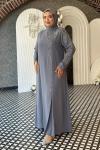 Didem Tesettür Abiye Gri