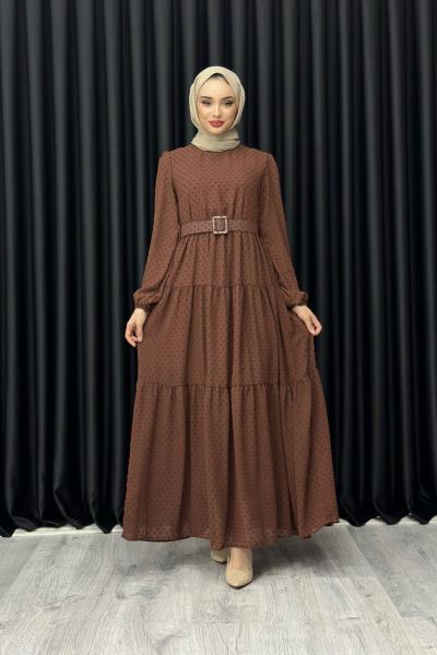 ELA ELBİSE Kahverengi