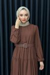 ELA ELBİSE Kahverengi