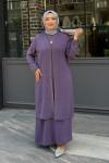 Zarife Tesettür Abiye Lila
