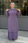 Zarife Tesettür Abiye Lila