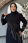 Cemre Tesettür Abiye Siyah