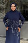 Cemre Tesettür Abiye Lacivert