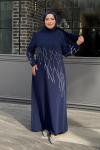 Cemre Tesettür Abiye Lacivert