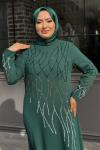Cemre Tesettür Abiye Zümrüt